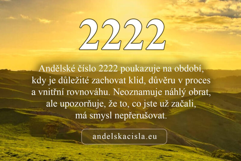 2222 andělská čísla
