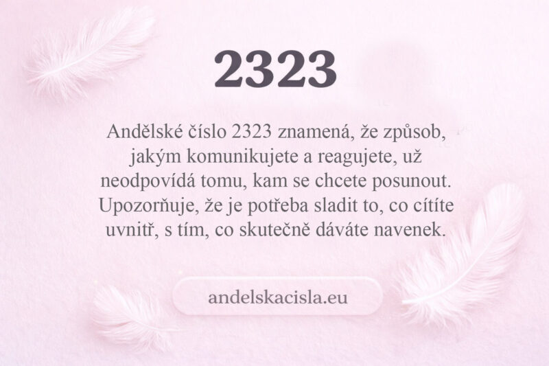 2323 andělská čísla