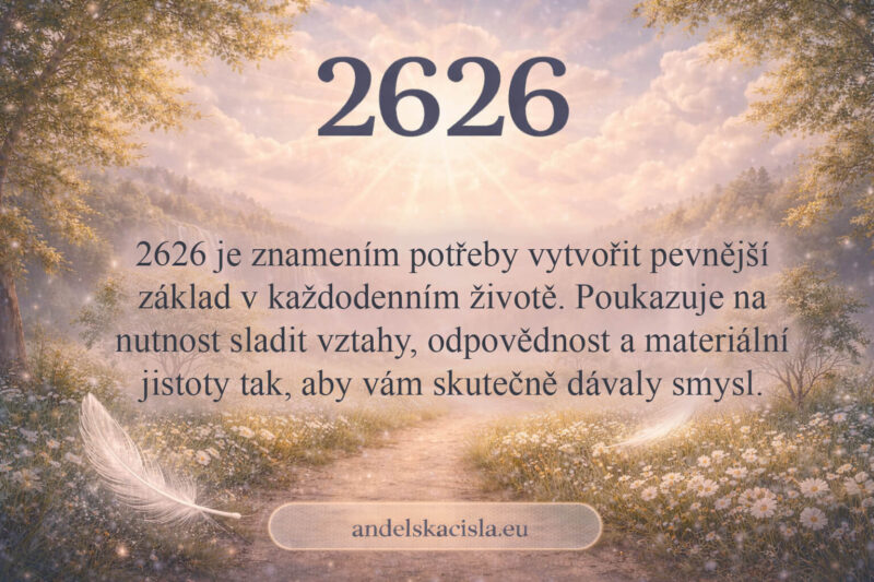 2626 andělská čísla