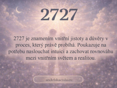 2727 andělská čísla