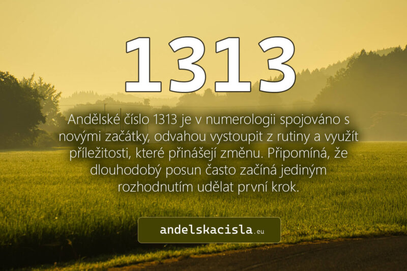 1313 andělská čísla