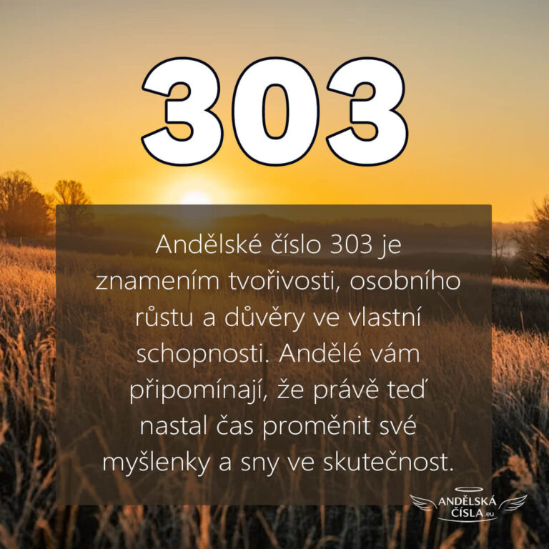 303 andělská čísla