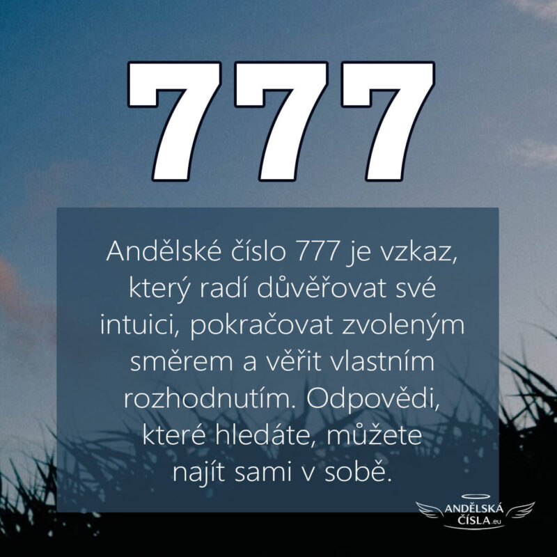 777 andělská čísla